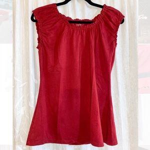 Red cotton blouse
